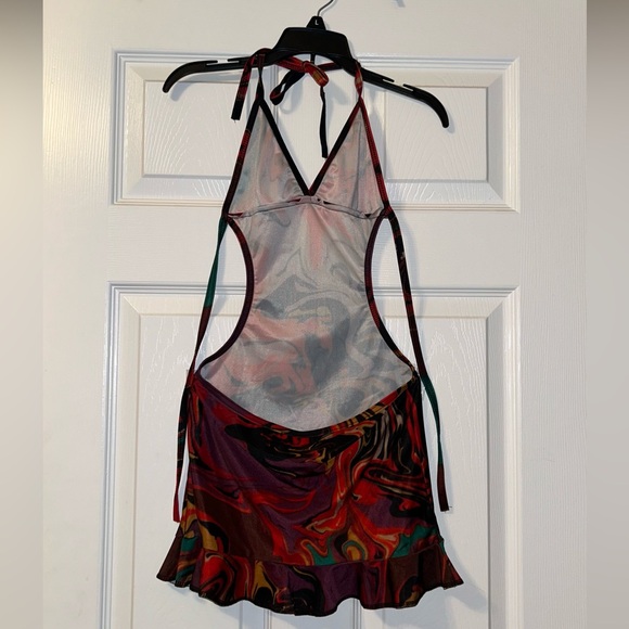 “Blend Ruffle Mini” Dress. Size Small (fits like an XS), Multicolored - Picture 2 of 4